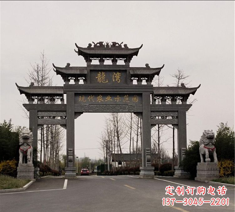 辽阳品质精湛的古石牌坊雕塑