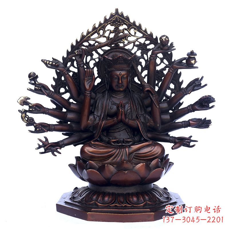 辽阳精致古铜观音雕塑