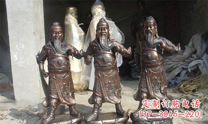 辽阳精美绝伦的关公铜雕塑