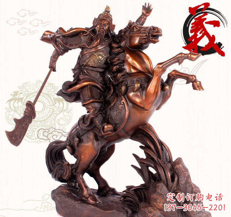 辽阳关公骑马铜雕