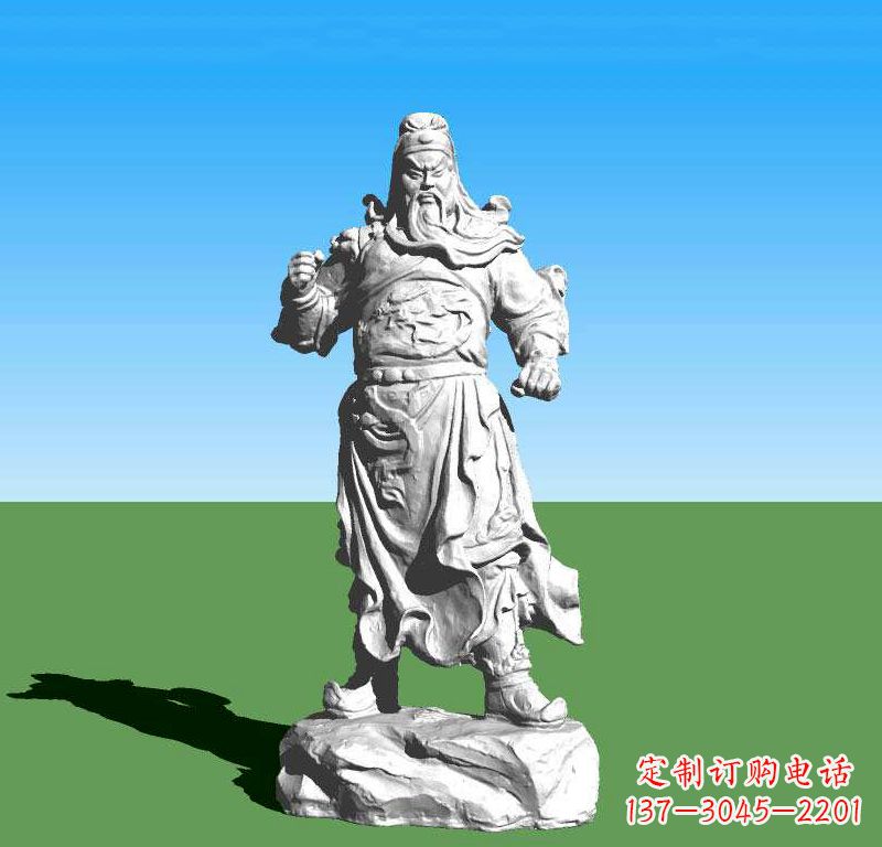 辽阳关羽关云长石雕