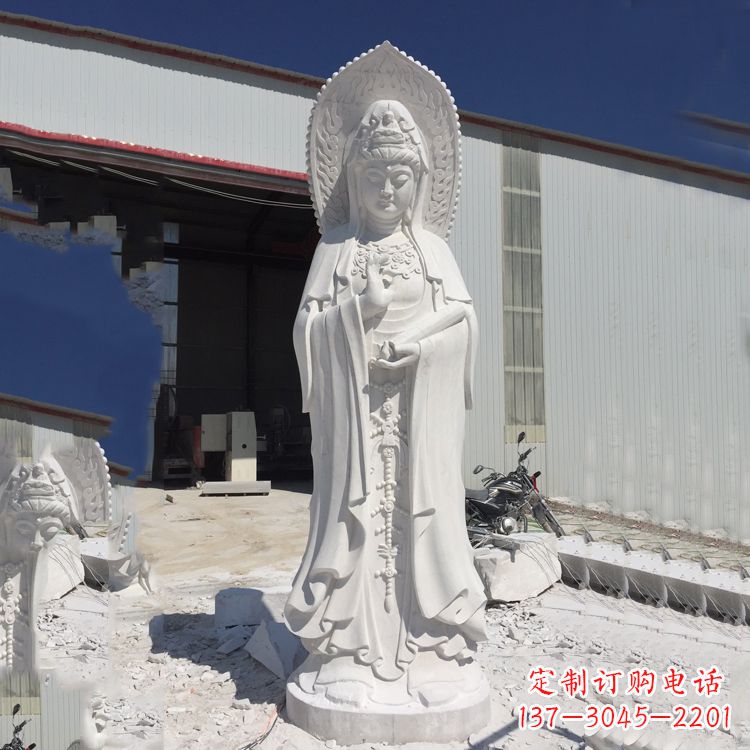 辽阳观音大理石雕塑,让你的家居更具仪式感