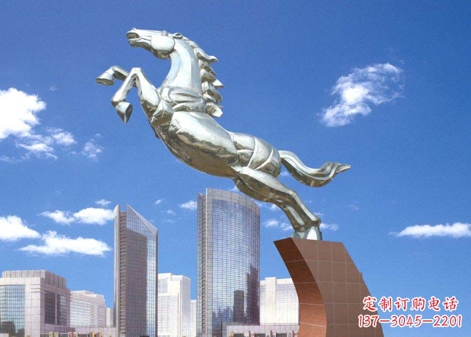 辽阳全新不锈钢奔马雕塑