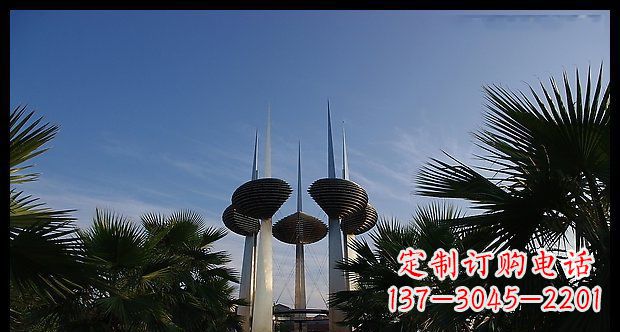 辽阳广场不锈钢避雷针抽象雕塑11