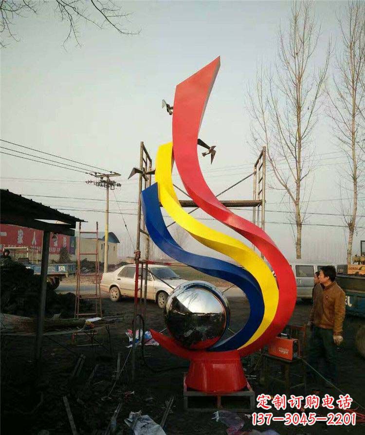 辽阳不锈钢彩色凤凰雕塑