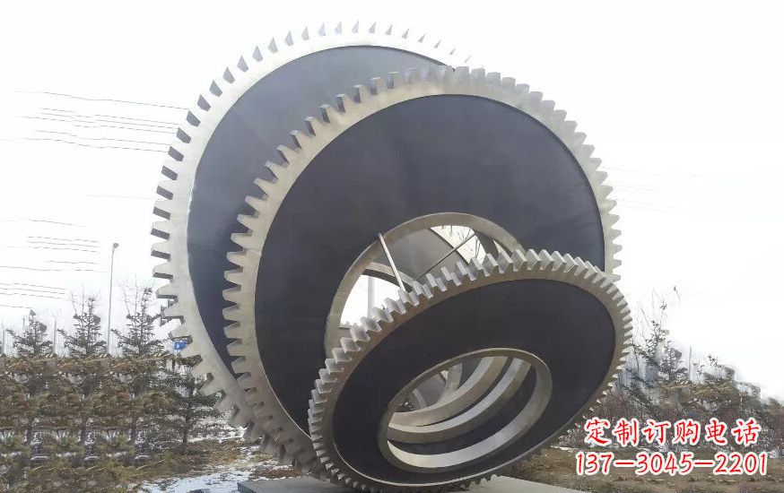 辽阳广场不锈钢齿轮雕塑22
