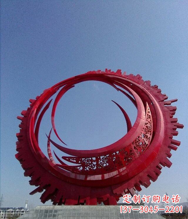 辽阳广场不锈钢齿轮圆盘雕塑