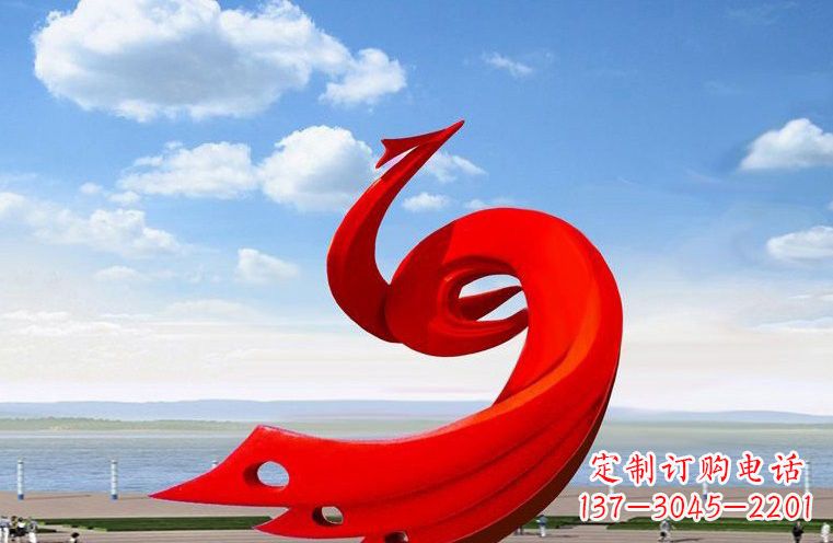 辽阳广场不锈钢抽象凤凰222