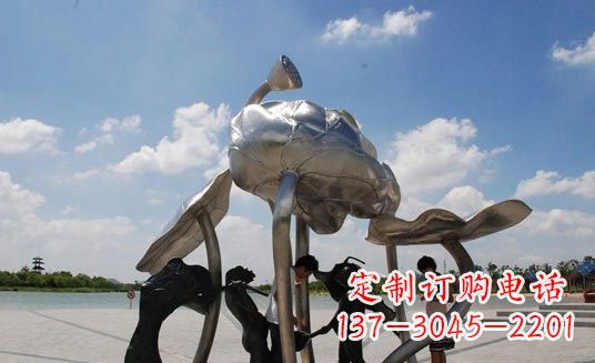 辽阳不锈钢仿真莲花莲叶雕塑