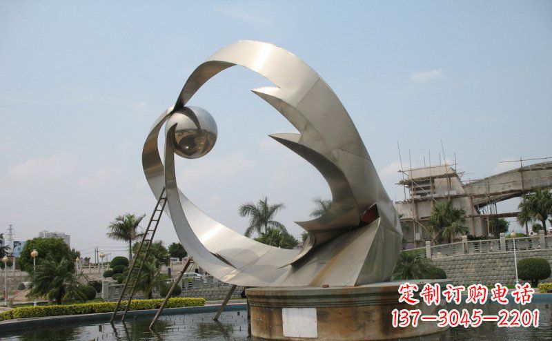 辽阳室外不锈钢喷泉雕塑