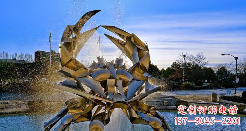 辽阳优美雅致的不锈钢螃蟹抽象雕塑