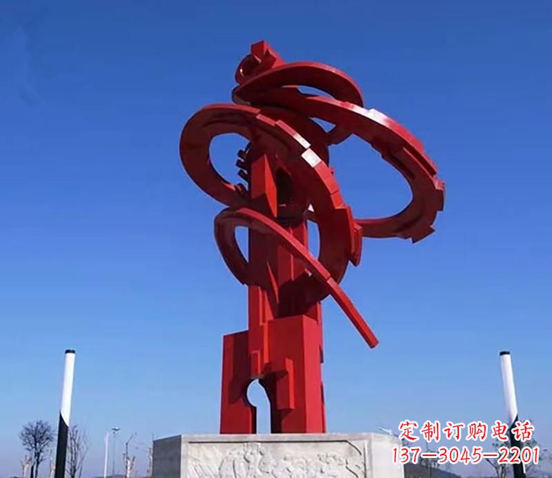 辽阳飘带不锈钢抽象雕塑