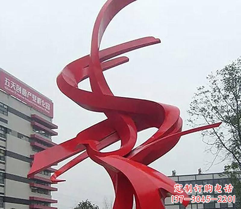 辽阳不锈钢抽象飘带雕塑