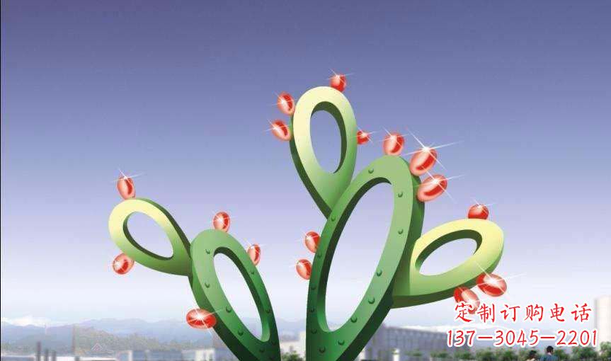 辽阳大型不锈钢仙人掌雕塑