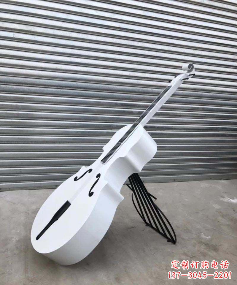 辽阳广场不锈钢大提琴摆件雕塑