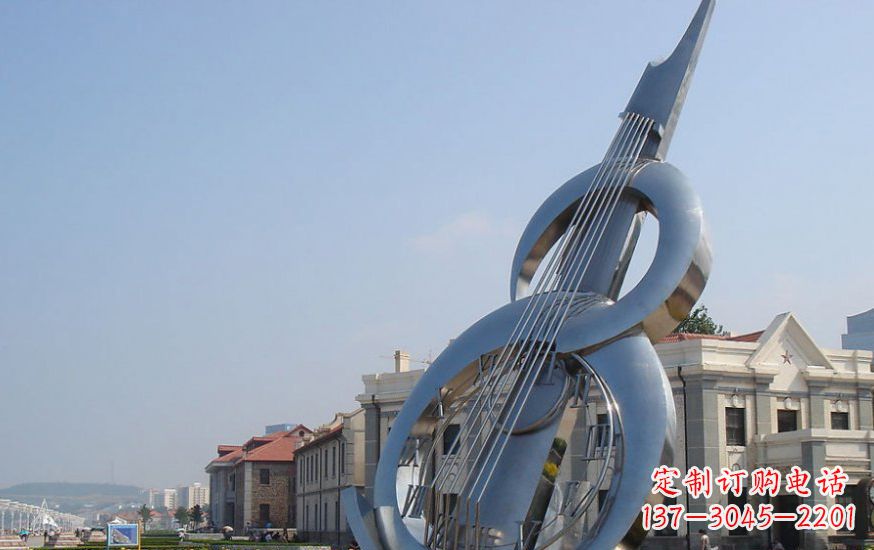 辽阳广场不锈钢大提琴雕塑