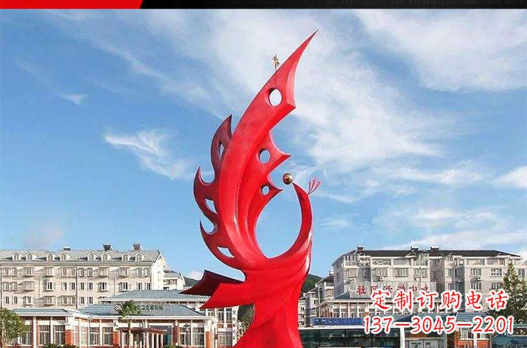 辽阳高雅大气的不锈钢凤凰雕塑