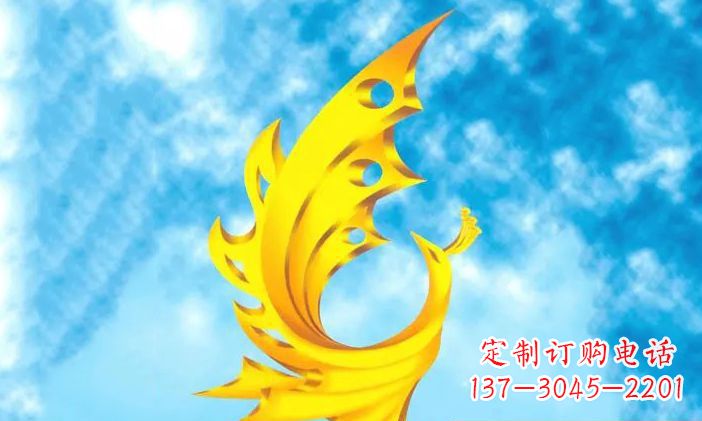 辽阳中领雕塑-不锈钢凤凰雕塑