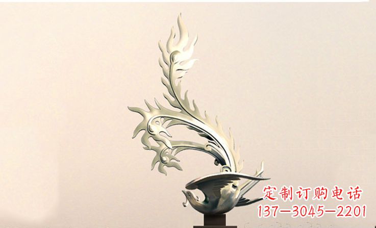 辽阳精致的不锈钢凤凰雕塑