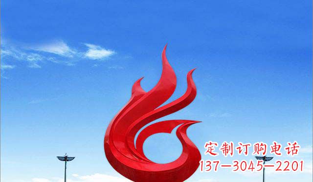 辽阳广场不锈钢凤凰雕塑1