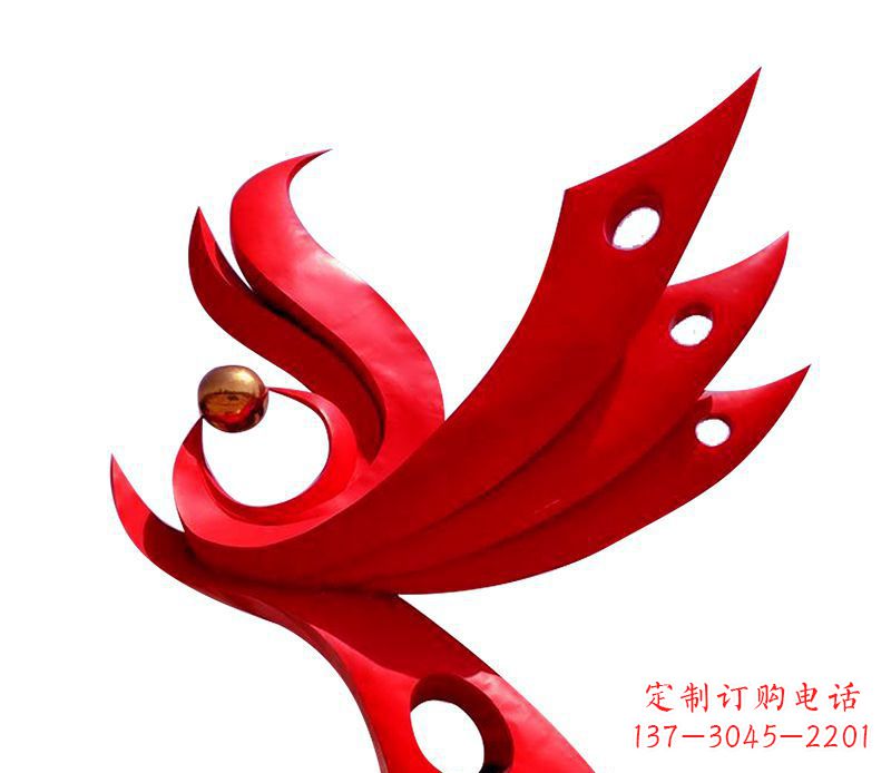 辽阳广场不锈钢凤凰社区雕塑