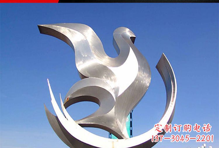 辽阳广场不锈钢鸽子摆件雕塑