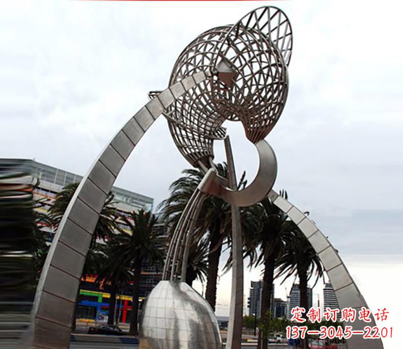 辽阳广场不锈钢海螺雕塑