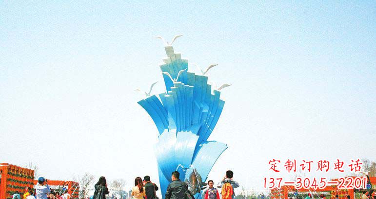 辽阳光彩熠熠的海鸥雕塑