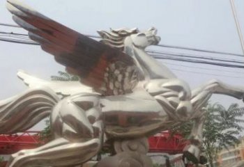 辽阳流畅优美的不锈钢飞马雕塑