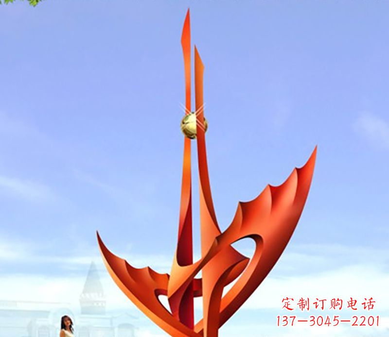 辽阳不锈钢火炬抽象雕塑