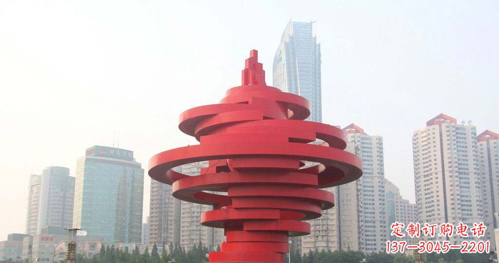 辽阳广场不锈钢火炬雕塑