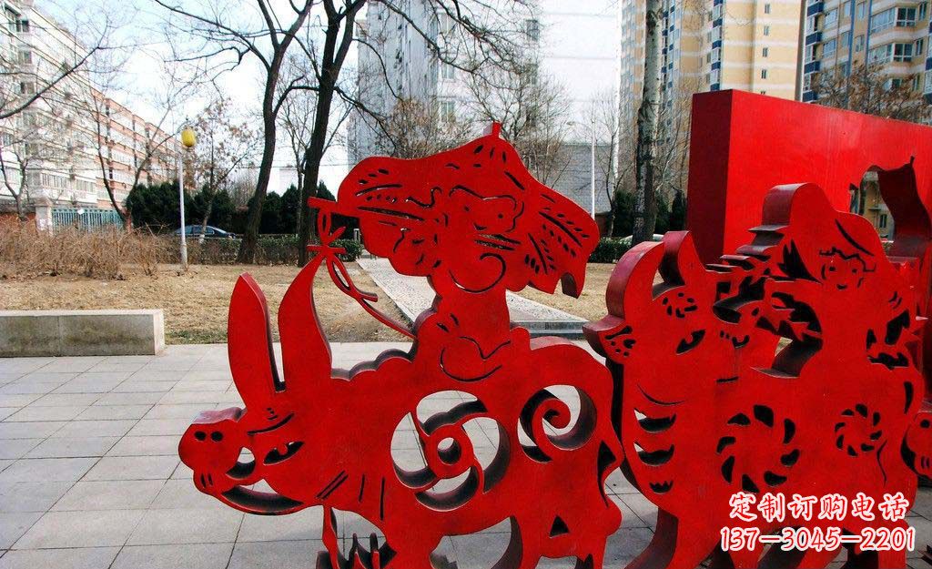 辽阳超乎想象的精致牧童雕塑