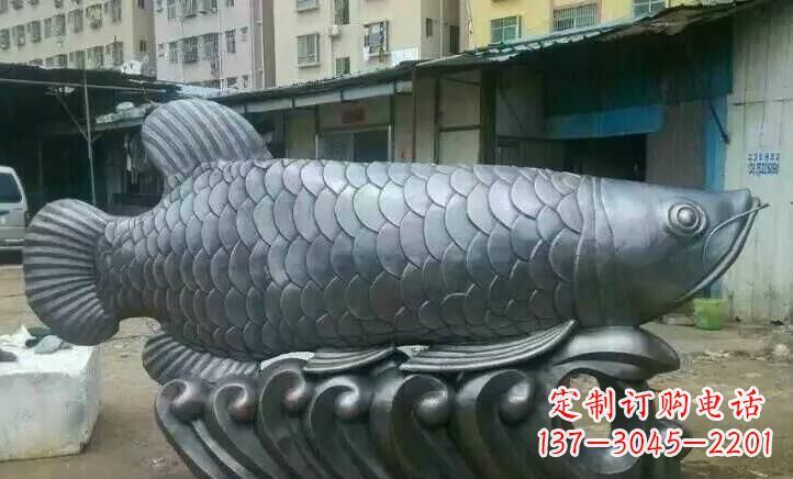 辽阳精雕细琢的不锈钢金龙鱼雕塑