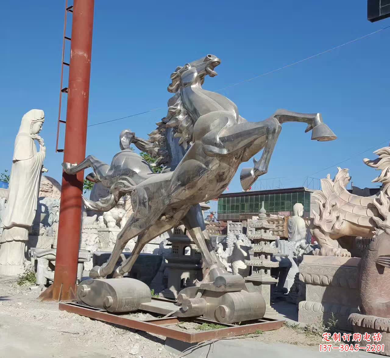 辽阳精致大气的不锈钢飞马雕塑