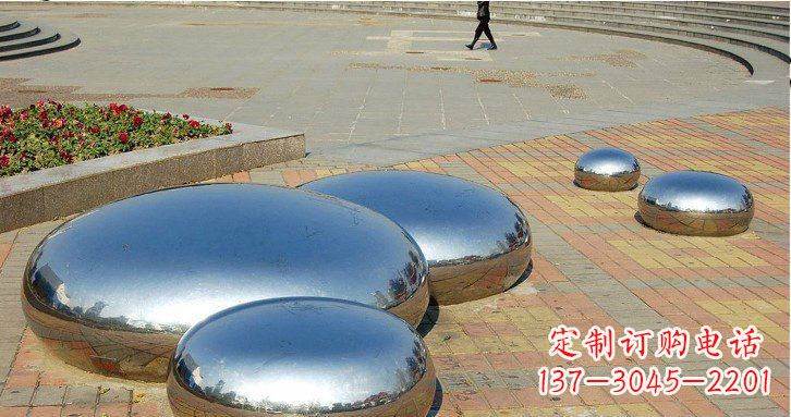 辽阳镜面不锈钢水滴雕塑