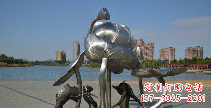 辽阳精美不锈钢莲蓬雕塑