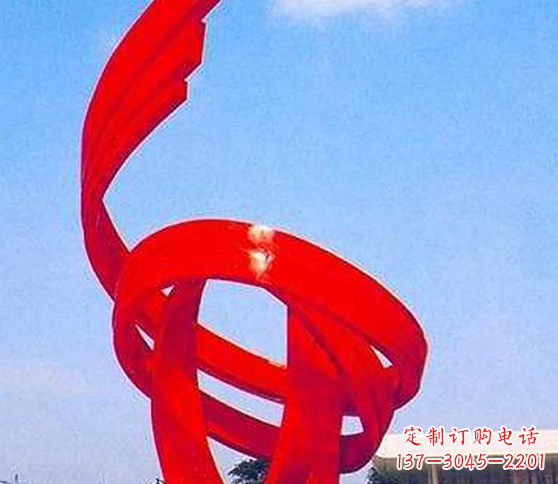 辽阳中领雕塑出品:不锈钢螺旋飘带景观雕塑