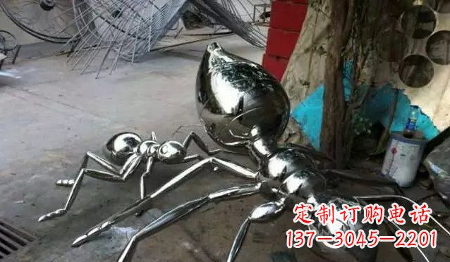 辽阳中领雕塑|不锈钢蚂蚁雕塑