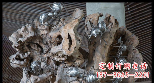 辽阳展现自然的优雅——不锈钢蚂蚁上树景观雕塑
