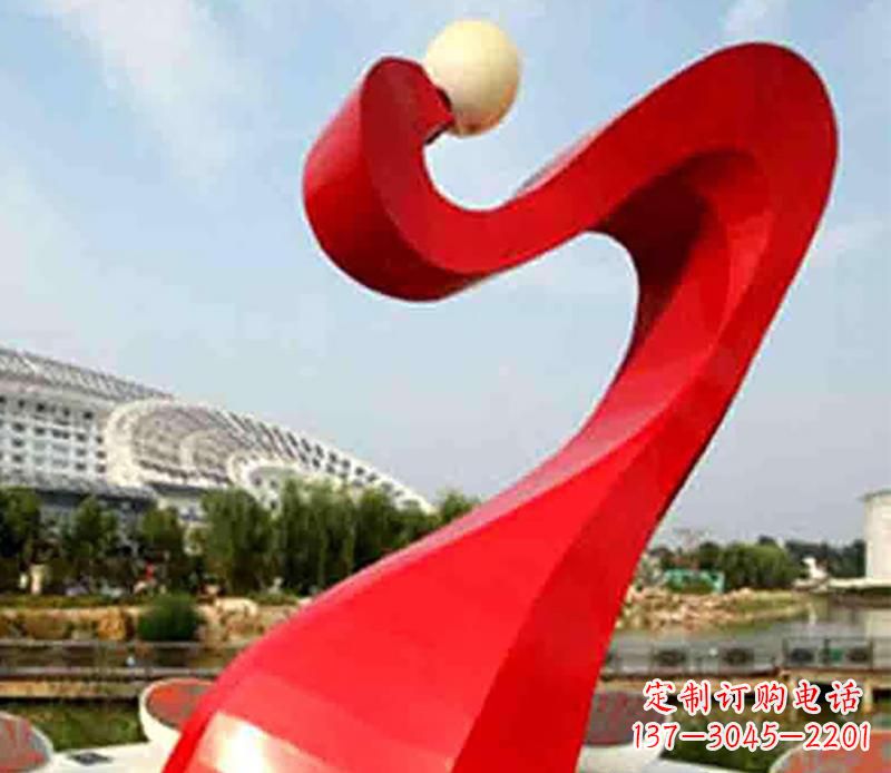 辽阳广场不锈钢飘带景观雕塑
