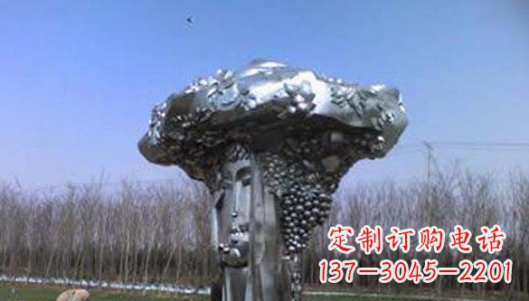 辽阳广场不锈钢葡萄抽象雕塑