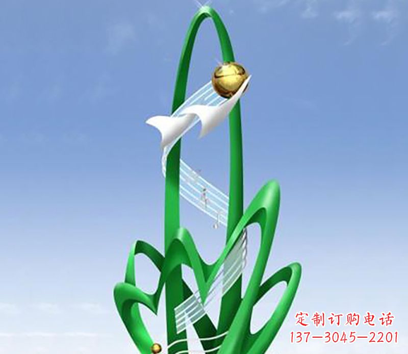 辽阳广场不锈钢树叶景观雕塑