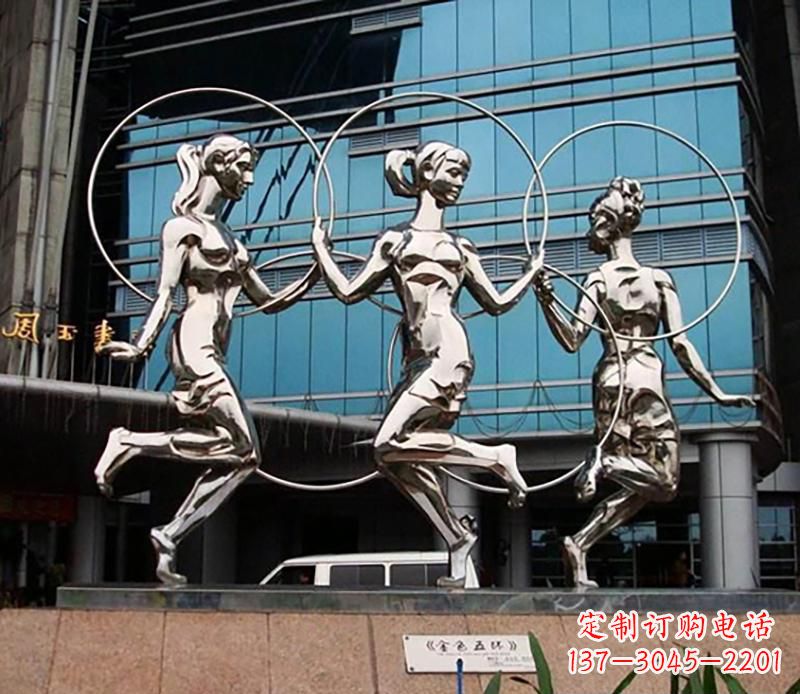 辽阳不锈钢跳舞美女雕塑