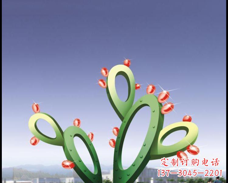 辽阳广场不锈钢仙人掌景观雕塑