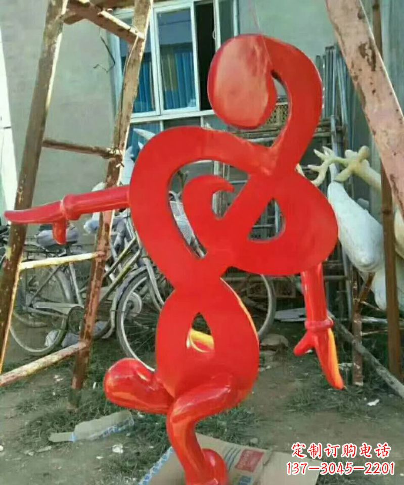 辽阳广场不锈钢音符抽象雕塑