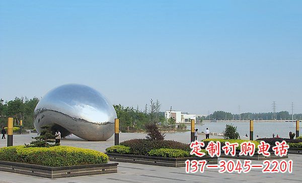 辽阳广场不锈钢异形水滴雕塑