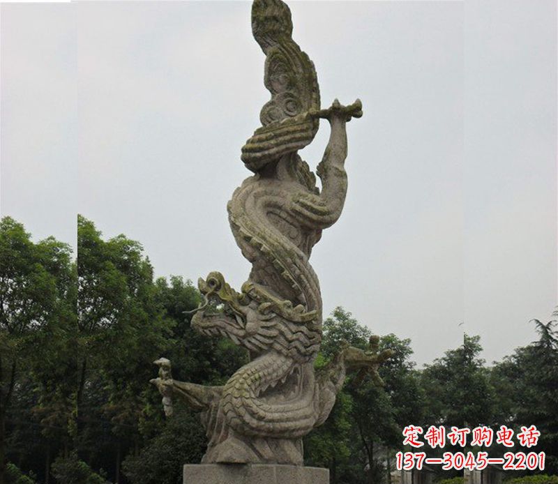 辽阳广场大理石龙雕塑