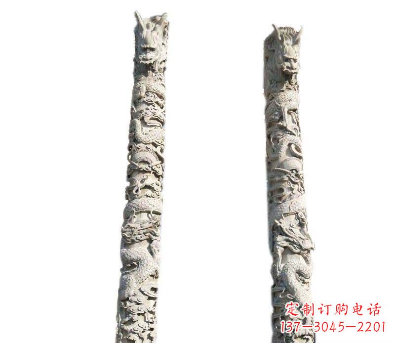 辽阳广场大理石龙柱景观石雕