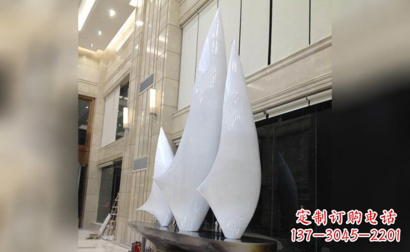 辽阳精美不锈钢帆船雕塑