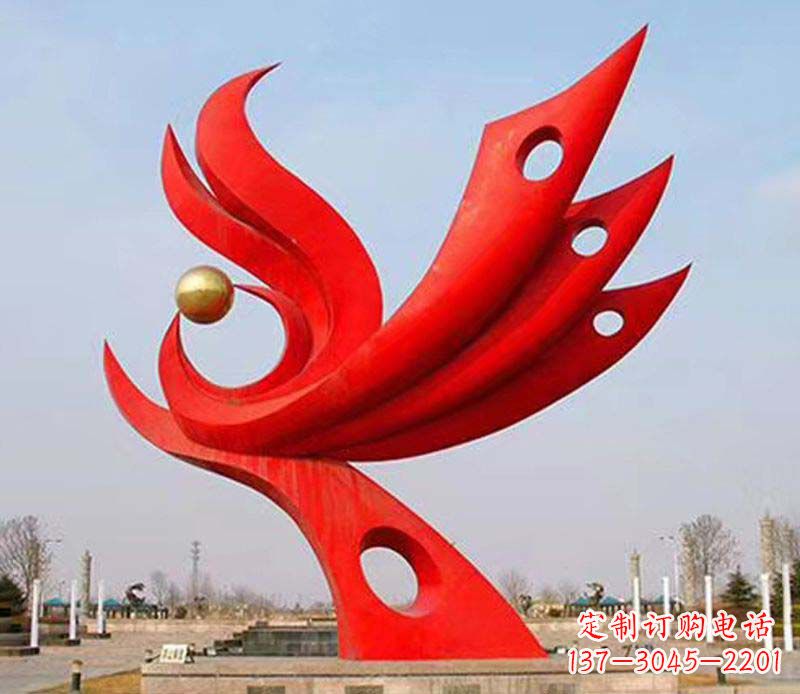 辽阳中领雕塑——高质量的凤凰不锈钢雕塑